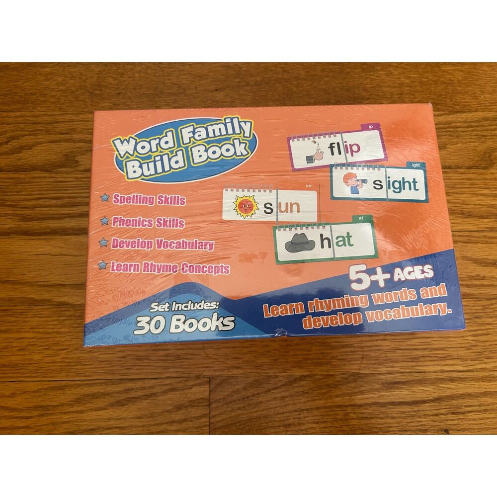 Phonics Flash Cards Word Family Build Book,Learn to Read 30 Read and Rhyme Flip